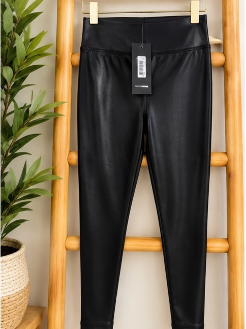 Fashion Nova Found The Right One Faux Leather Leggings Black Size Small NWT